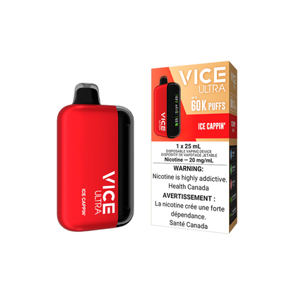 VICE Ultra Ice Capping flavour, cooling vape with customizable modes, long-lasting performance, ideal for vapers in Ontario and Quebec