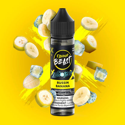 Flavour Beast E-Liquid - Salt Iced 60mL, Blazin' Banana Blackberry flavour, 20mg/mL nicotine strength, bold and smooth vape experience, specially formulated for Ontario and Quebec vapers.
