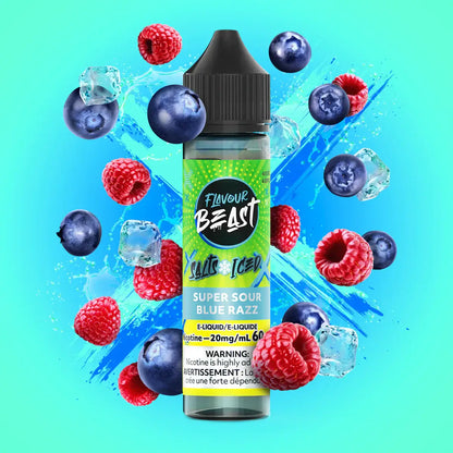 Flavour Beast E-Liquid Salt Iced 60mL, Sic Strawberry flavour, 20mg/mL nicotine strength, rich iced vape juice, bold and smooth satisfaction, ideal for Ontario and Quebec vapers.