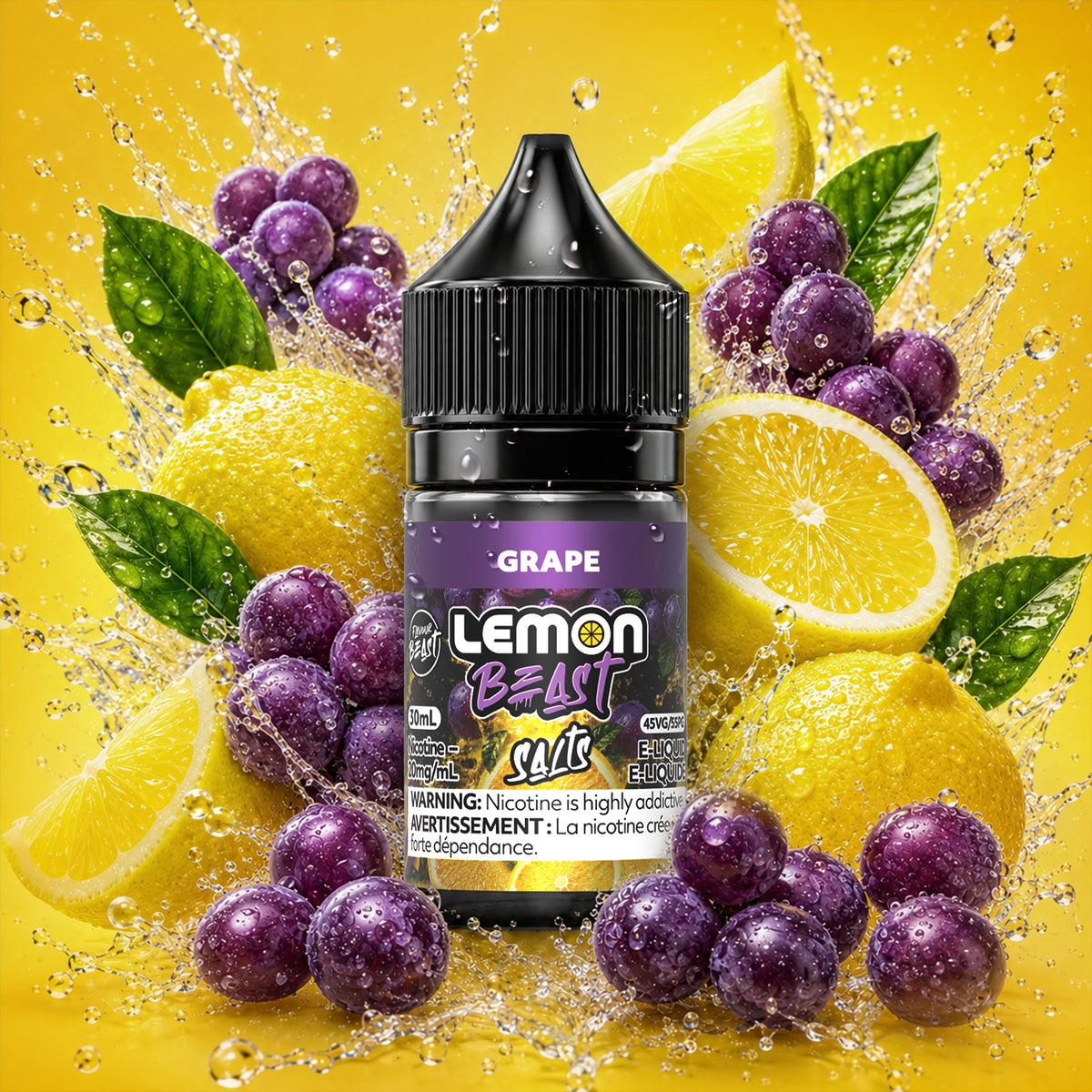 Flavour Beast Lemon Beast E-Liquid 30mL in Grape Lemon flavour | Supa Vapes Canada
