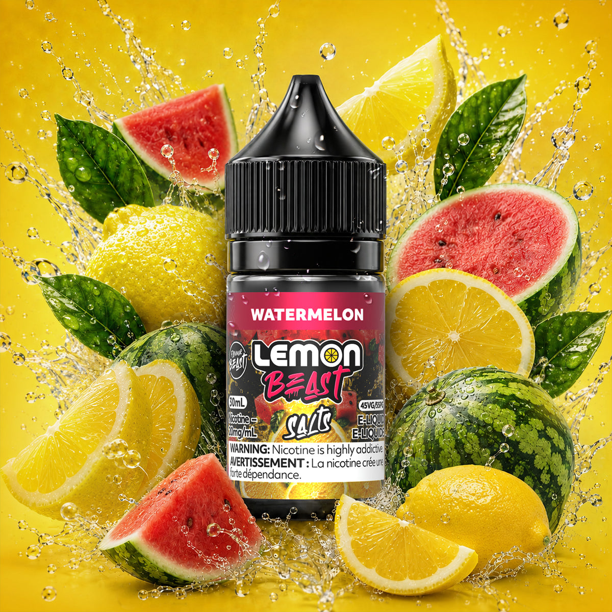Flavour Beast Lemon Beast E-Liquid 30mL in Watermelon Lemon flavour | Supa Vapes Canada