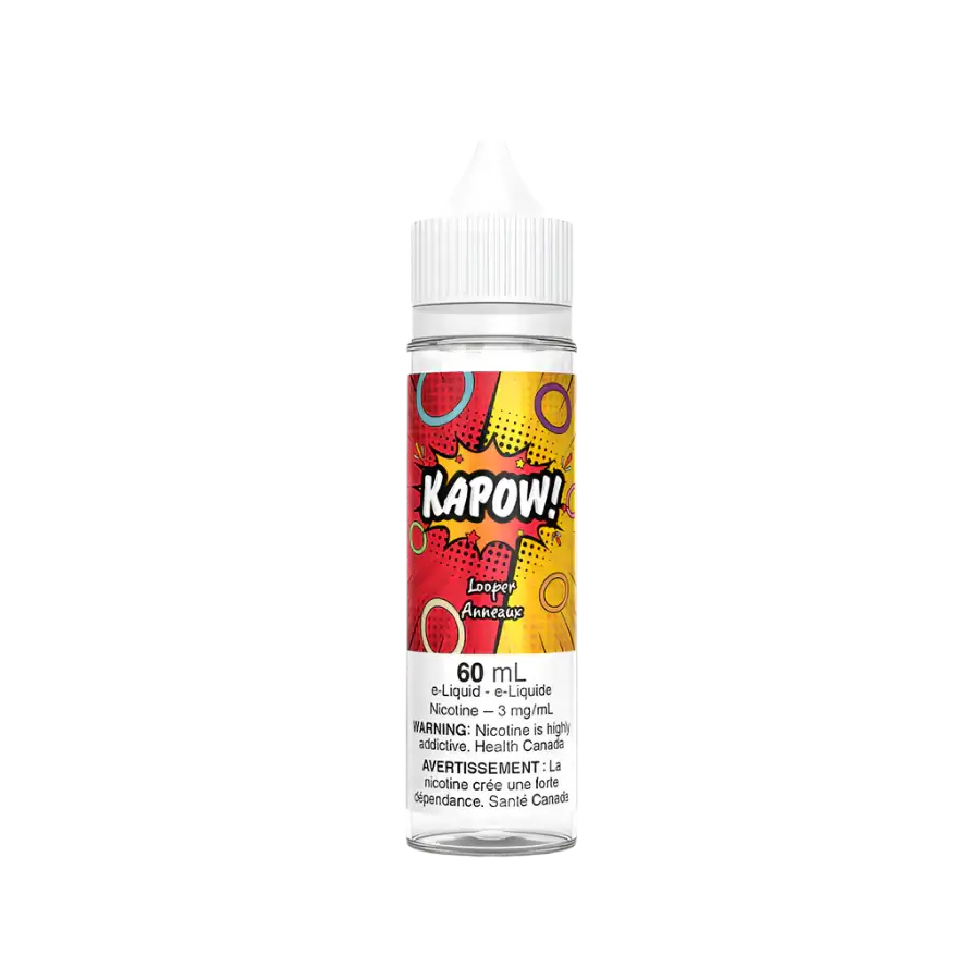 KAPOW! e-juice, Nana flavour, 6mg nicotine strength, sweet and smooth vape, ideal for Ontario and Quebec vapers.