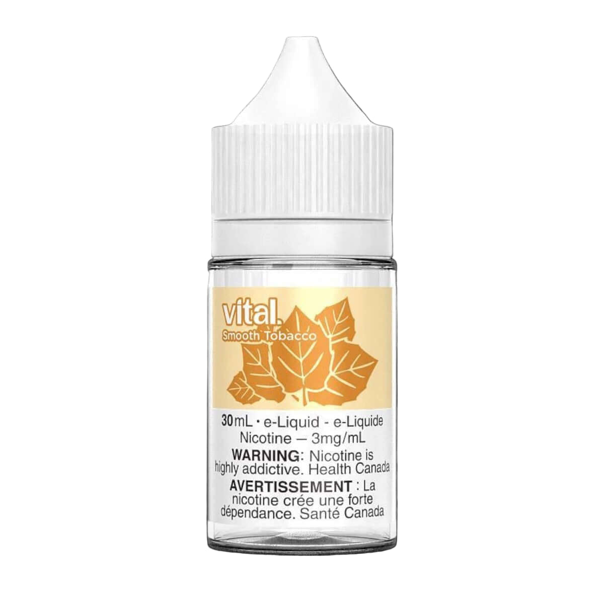 VITAL 30mL, Flavourless e-liquid with 6mg nicotine, smooth high-quality vapor, ideal for Ontario and Quebec vapers.