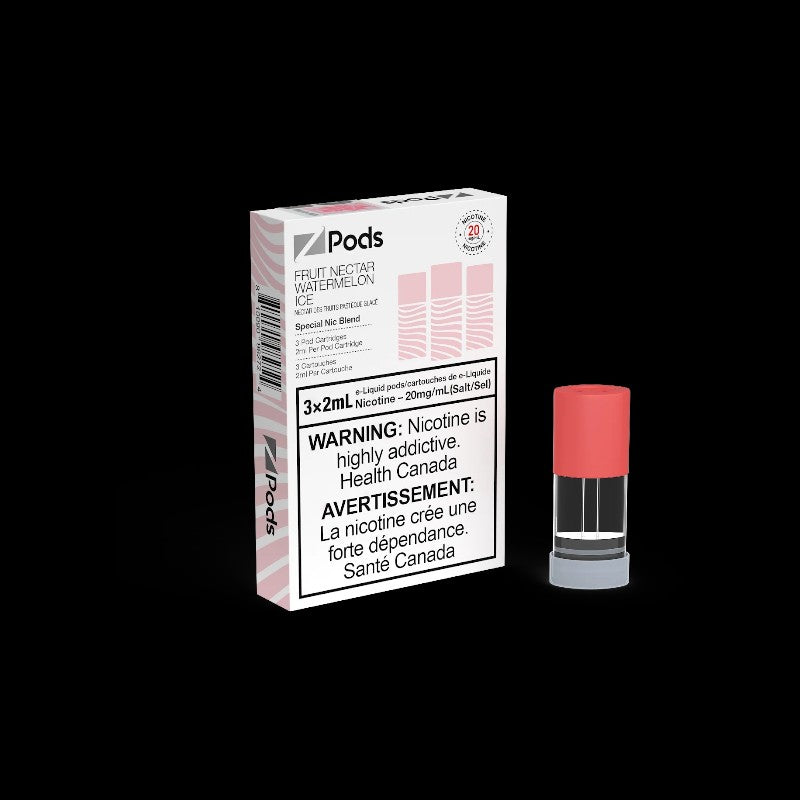 Z Pods, Caribbean White - Pina flavour pod with 20mg nicotine salt and freebase blend, smooth and powerful hit, ideal for vapers in Ontario and Quebec.