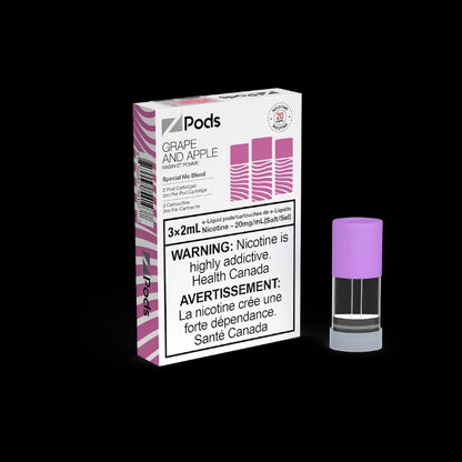 Z Pods, Pink Glubule flavour, 20mg nicotine premium salt nic and freebase blend pod, satisfying vape for Ontario and Quebec users