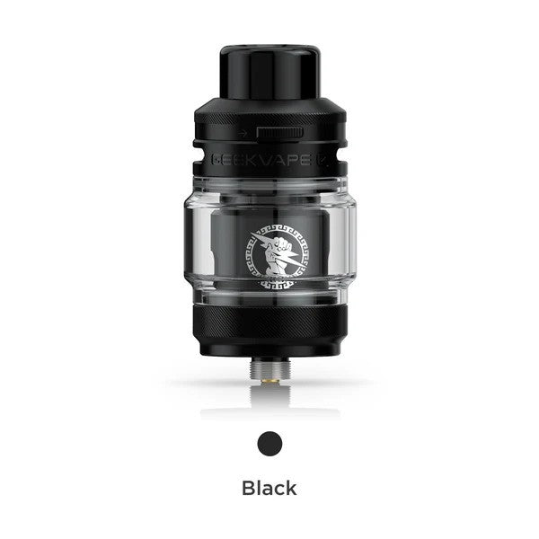 GEEKVAPE Z Sub-Ohm SE tank, Black variant, child safety lock, extended coil lifespan, high-performance vaping device, ideal for Ontario and Quebec vapers.