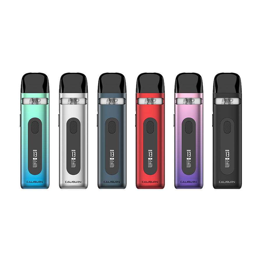 UWELL Caliburn X Pod Kit, Matte Black color, 850mAh battery, adjustable wattage, dual activation for superior vaping experience, ideal for Ontario and Quebec vapers.