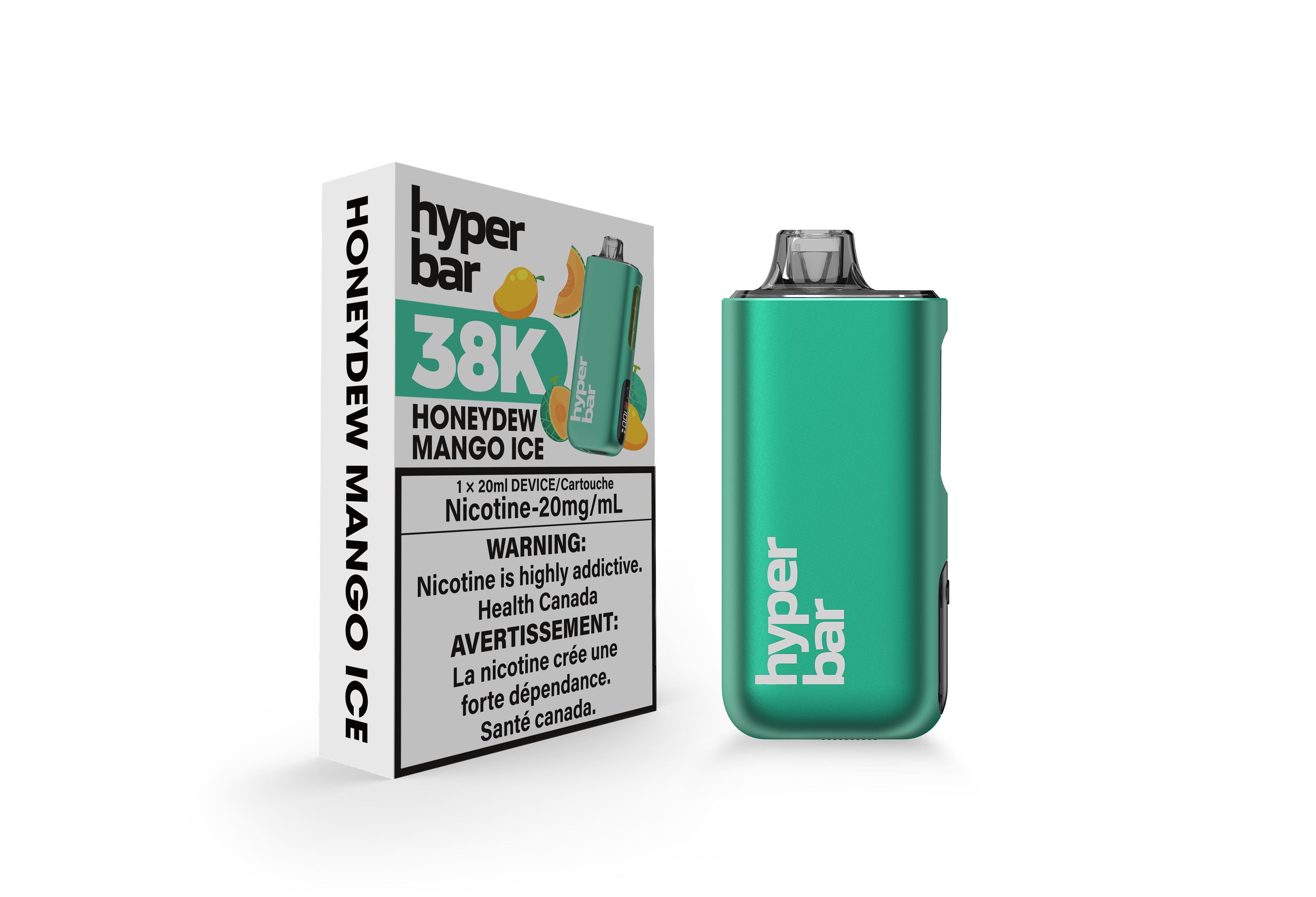 Hyperbar BE38000, Peach Blue Razz flavour, rich sweet and tangy vape experience with advanced dual mesh coil technology, ideal for Ontario and Quebec vapers.