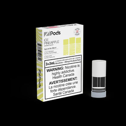 Z Pods, Raspberry Watermelon Ice flavour pod with 20mg nicotine strength, combining salt nic and freebase for enhanced vaping satisfaction in Ontario and Quebec.