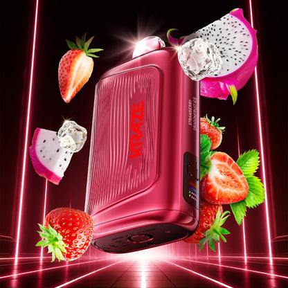 Kraze Giga 40ML Disposable Vape in Strawberry Dragonfruit Ice flavour | Supa Vapes Canada