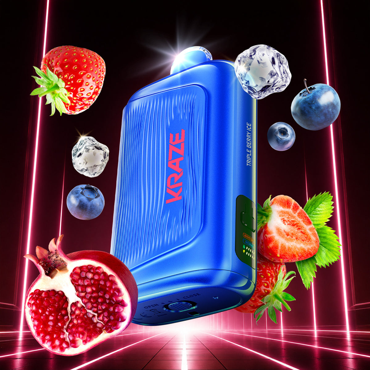 Kraze Giga 40ML Disposable Vape in Triple Berry Ice flavour | Supa Vapes Canada