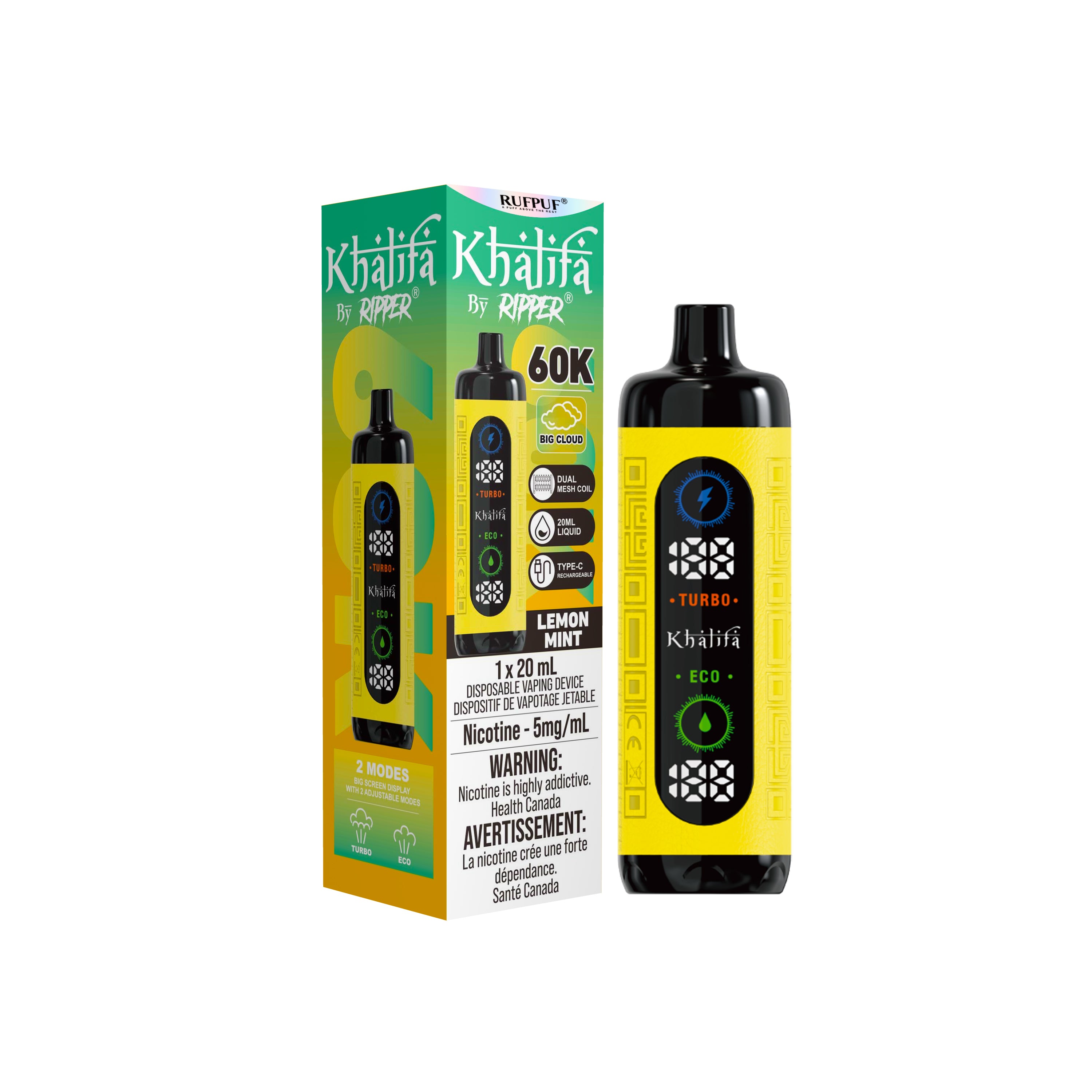 Khalifa Bar 60K Disposable Vape | 60,000 Puffs (5mg Freebase)