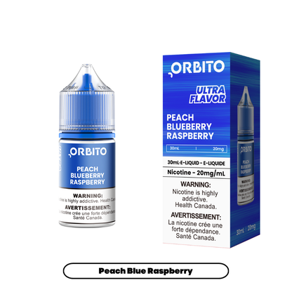 Orbito E-Liquid Salt Nicotine 30mL in Peach Blueberry Raspberry flavour | Supa Vapes Canada