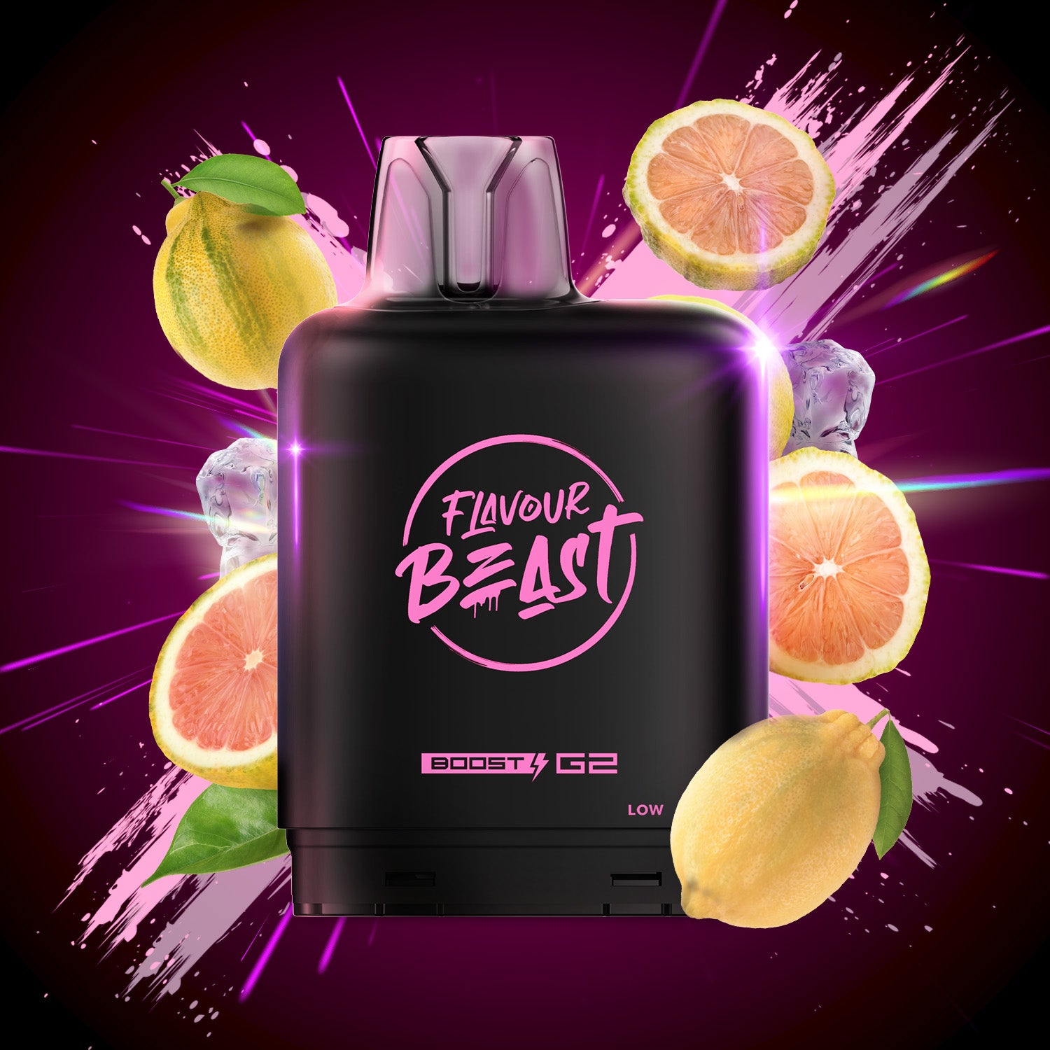 Flavour Beast Level X Boost 25K, Watermelon G flavour, hybrid vape technology with 25,000 puffs, long-lasting disposable vape, ideal for Ontario and Quebec vapers.