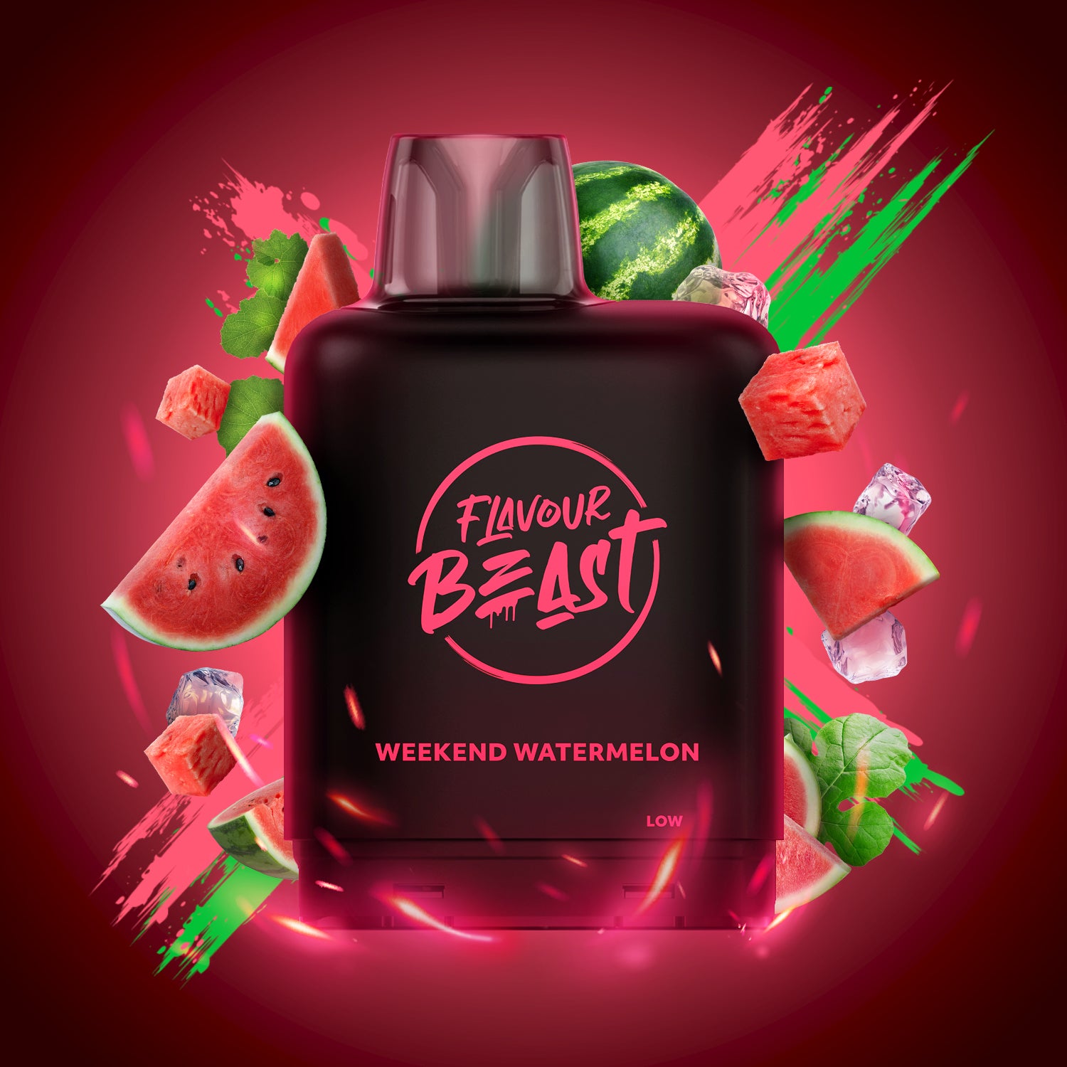 Flavour Beast Level X Boost 25K, Groovy Grape Passionfruit Iced flavour pod with hybrid vaping technology, 25,000 puffs, designed for bold and refreshing vape sessions, ideal for Ontario and Quebec vapers.