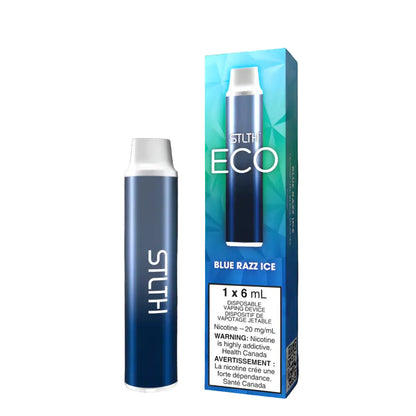 STLTH ECO Disposable Vape, Polar Mint flavour, 20mg nicotine, smooth and consistent hits, easy portability, ideal for Ontario and Quebec vapers.