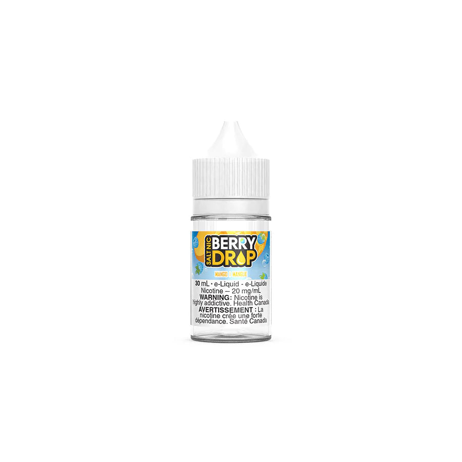 Berry Drop Salt, Mango flavour, 30mL bottle with 12mg nicotine, smooth fruity vaping experience, ideal for Ontario and Quebec customers.