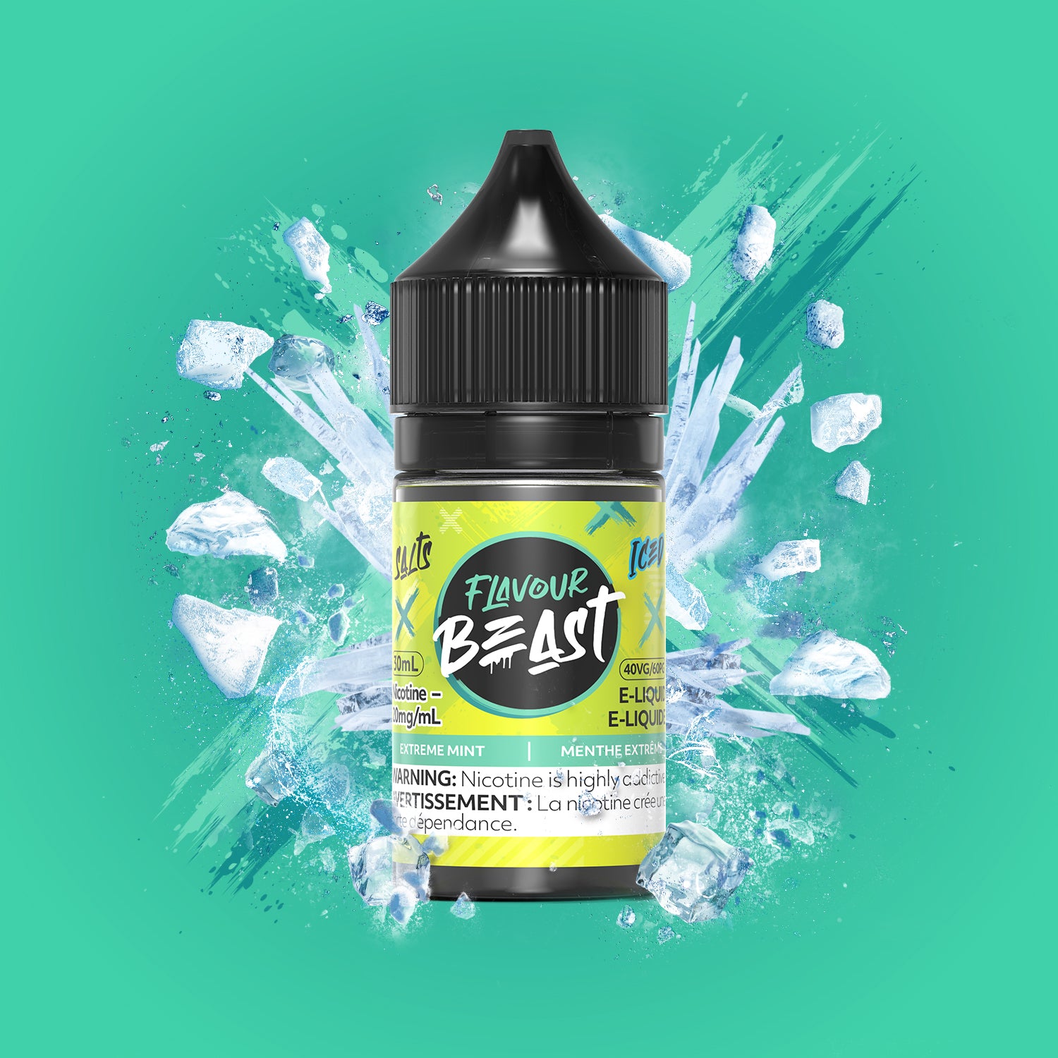 Flavour Beast E-Liquid Salt 30mL, Watermelon G flavour, 10mg nicotine salt, intense and smooth vaping experience, designed for vapers in Ontario and Quebec.