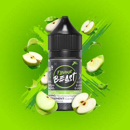 Flavour Beast E-Liquid Salt 30mL, Famous Fruit KO Iced flavour with 10mg nicotine, bold and refreshing vape experience, perfect for vapers in Ontario and Quebec.