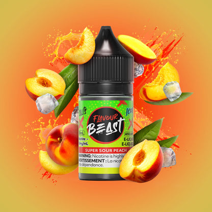 Flavour Beast E-Liquid Salt, Super Sour Lemon flavour, 30mL bottle with 20mg nicotine salt, bold and intense e-liquid for Ontario and Quebec vapers.