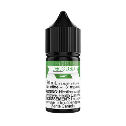 DECODED Salt Nic 30mL, Atlantis flavour with fresh blend of guava, blueberries, and pineapple, 2% salt nicotine, smooth vaping e-liquid, perfect for Ontario and Quebec vapers.