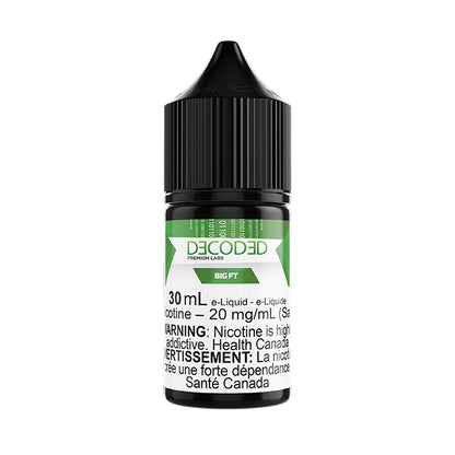 DECODED Salt Nic (30mL), LCH NS Peaches and cream flavour, 2% nicotine salt nicotine e-liquid, smooth vaping for pod systems, ideal for Ontario and Quebec.