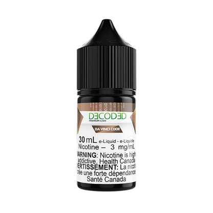 DECODED Salt Nic 30mL, Big Foot iCrm buttery cinnamon vanilla cream flavour, 1.2% nicotine salt e-liquid optimized for pod systems, ideal for vapers in Ontario and Quebec.