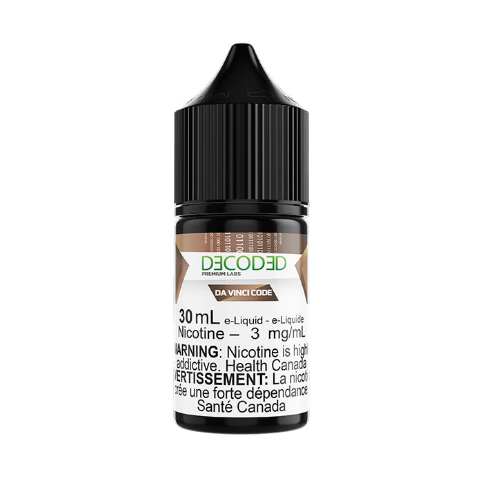 DECODED Salt Nic 30mL, Big Foot iCrm buttery cinnamon vanilla cream flavour, 1.2% nicotine salt e-liquid optimized for pod systems, ideal for vapers in Ontario and Quebec.
