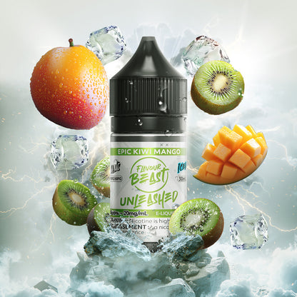 Flavour Beast Unleashed E-Liquid, Epic Red Apple flavour, smooth salt nicotine, bold fruity taste, premium vape experience for Ontario and Quebec vapers.