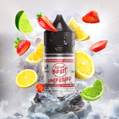 Flavour Beast Unleashed E-Liquid, Epic Strawberry flavour, sweet and juicy vaping experience with smooth salt nicotine, designed for Ontario and Quebec vapers.