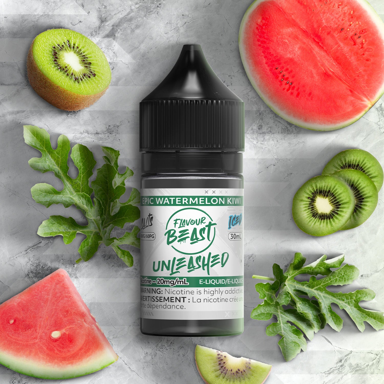 Flavour Beast Unleashed E-Liquid, Epic Grape Ice flavour, bold icy grape with smooth salt nicotine, crafted for flavour enthusiasts in Ontario and Quebec.