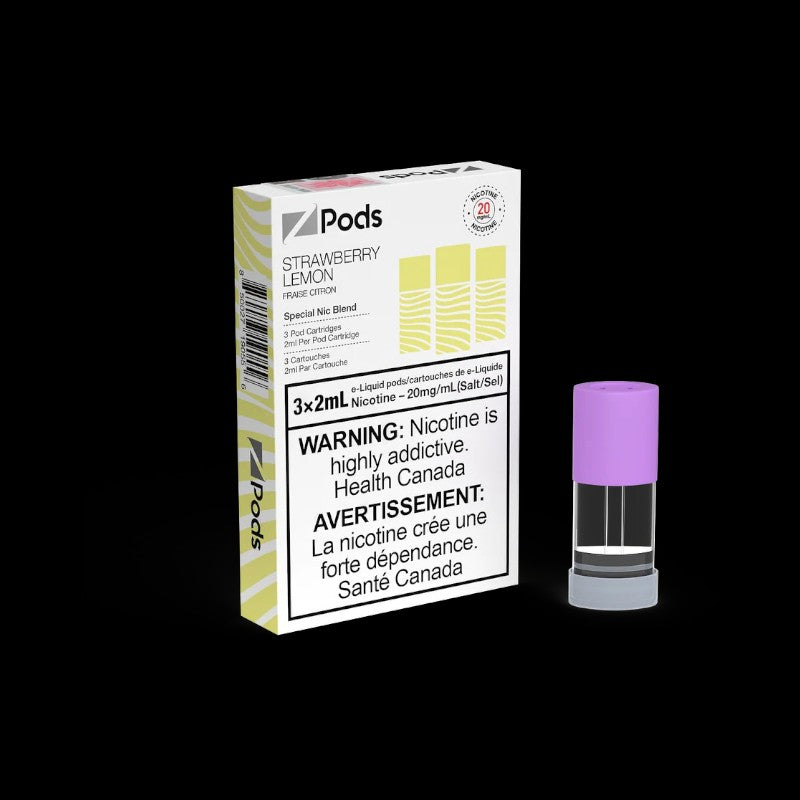 Z Pods, Mango Banana flavour, special nicotine blend for smooth and satisfying throat hit, ideal for Ontario and Quebec vapers