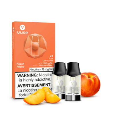 Vuse Pods Flavour: Peach Nicotine Strength: 2% (20mg) VUSE epods (2 PCK) | Supa Vapes - Hawkesbury, Ottawa & Ontario Vape Shop