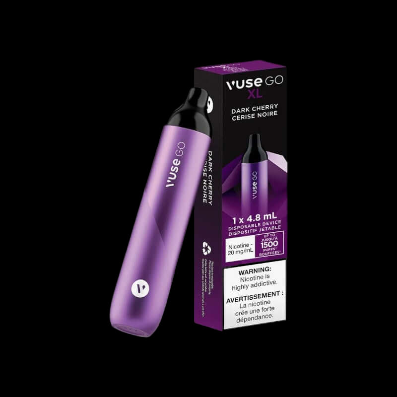Vuse GO XL Disposable, Apple Sour flavour, draw-activated disposable vape with up to 1,500 puffs, compact and convenient, ideal for Ontario and Quebec customers.