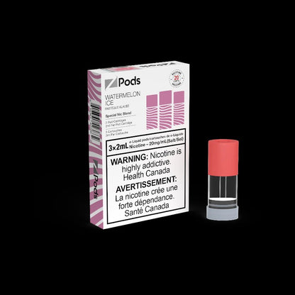 Z Pods, Ice Pineapple flavour, special nicotine blend, powerful throat hit, pre-filled pod designed for Ontario and Quebec vapers.