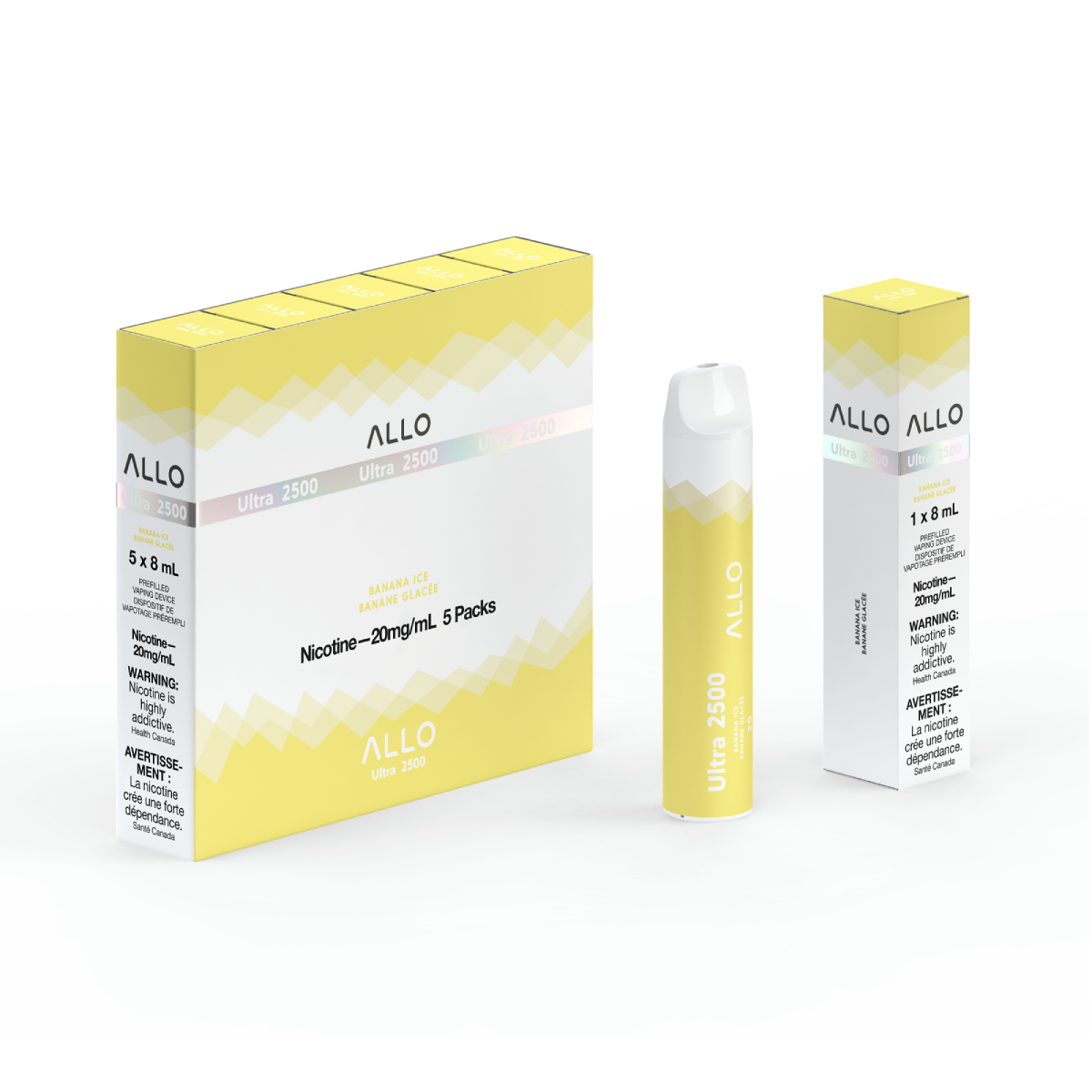 Allo Ultra 2500 Disposable Vape — Banana Ice