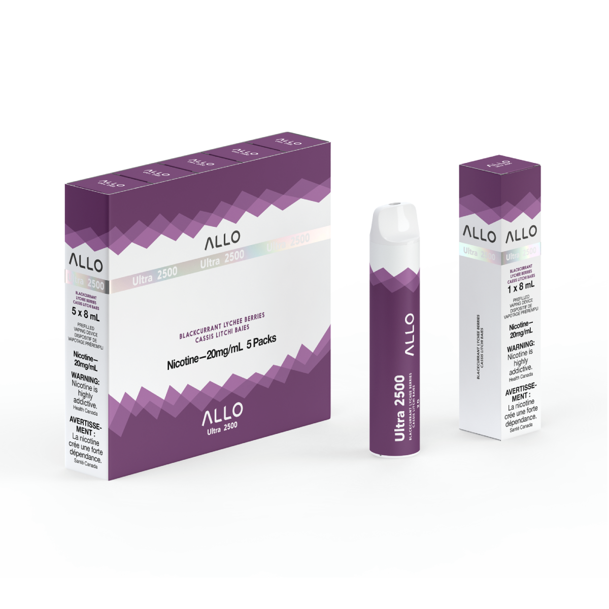 Allo Ultra 2500 Disposable Vape — Blackcurrant Lychee Berries