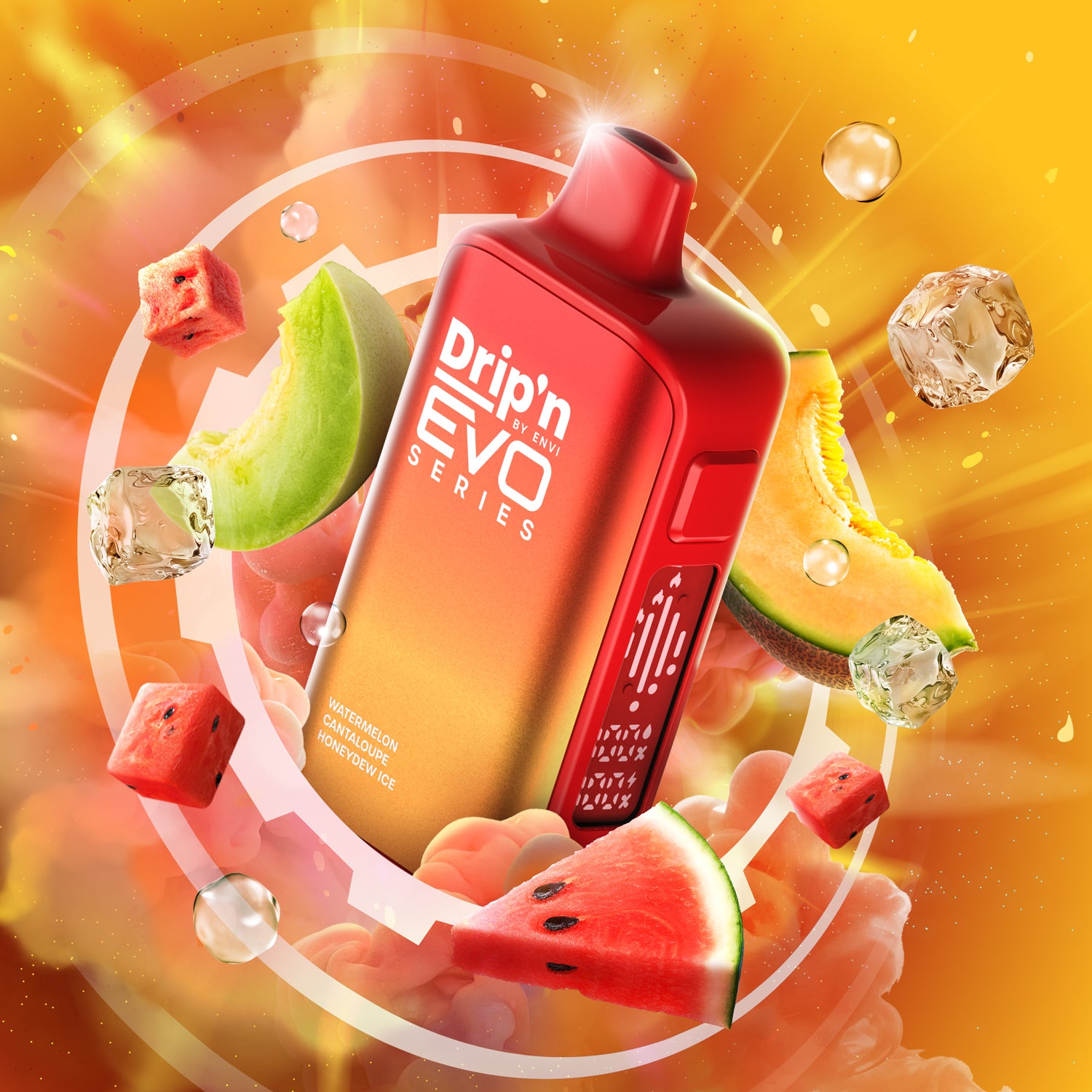 Drip'n EVO 63K Watermelon Cantaloupe Honeydew Ice Disposable Vape - Supa Vapes