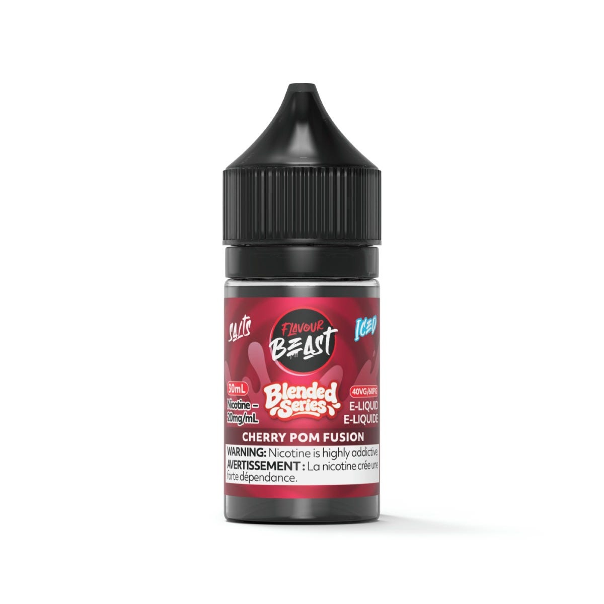 Flavour Beast E-Liquid 30mL in Cherry Pom Fusion Iced flavour, 20mg salt nic | Supa Vapes Canada