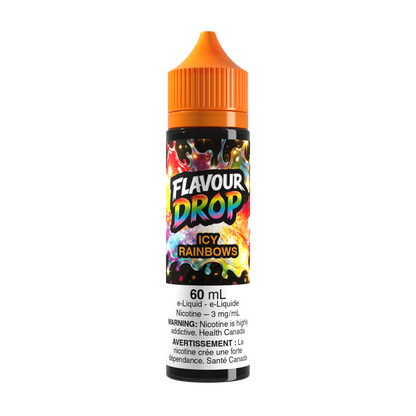 Flavour Drop Freebase Icy Rainbows 60mL e-liquid bottle