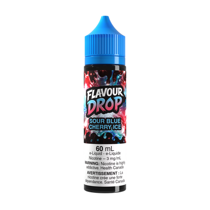 Flavour Drop Freebase Sour Blue Cherry Ice 60mL e-liquid bottle