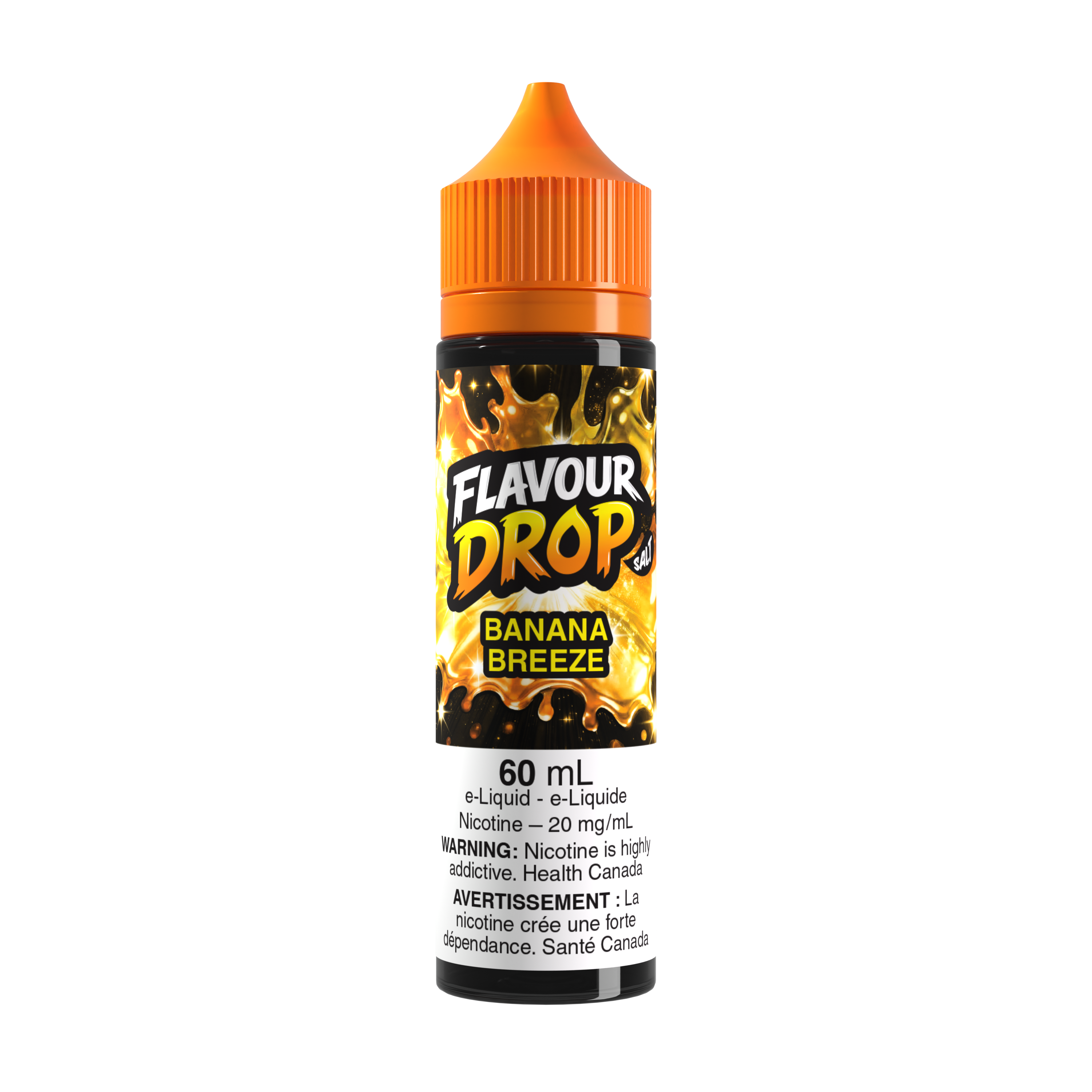 Flavour Drop Salt Banana Breeze 60mL salt nicotine e-liquid bottle