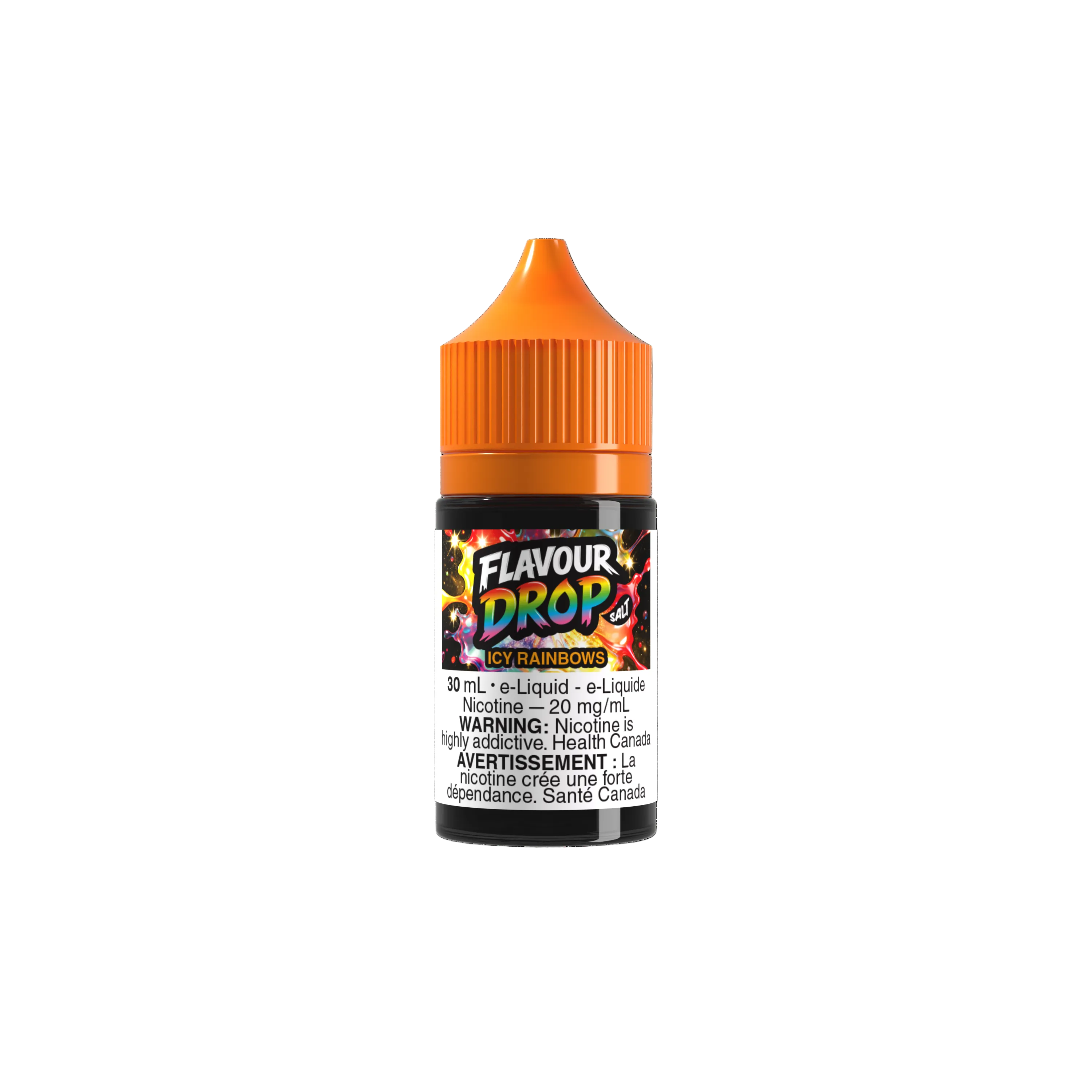 Flavour Drop Salt Icy Rainbows 30mL salt nicotine e-liquid bottle