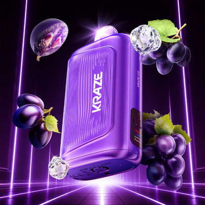 Kraze Giga 40ML Grape Ice Disposable Vape