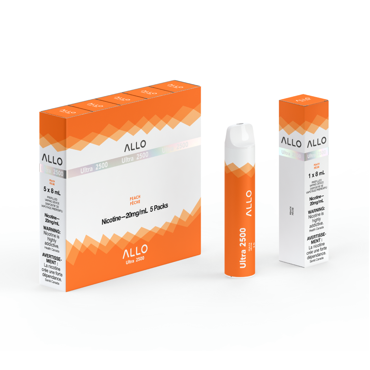 Allo Ultra 2500 Disposable Vape — Peach