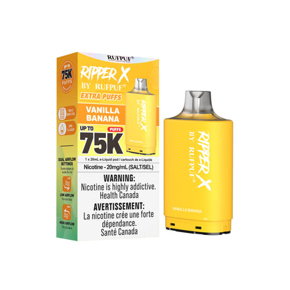 Ripper X 75K (10mg) Vanilla Banana prefilled salt nicotine pod