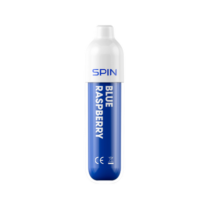 SPIN 1500 Blue Raspberry disposable vape, compact 2mL mesh coil device | Supa Vapes Canada