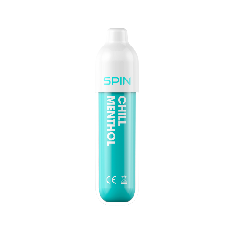 SPIN 1500 Chill Menthol disposable vape, compact 2mL mesh coil device | Supa Vapes Canada