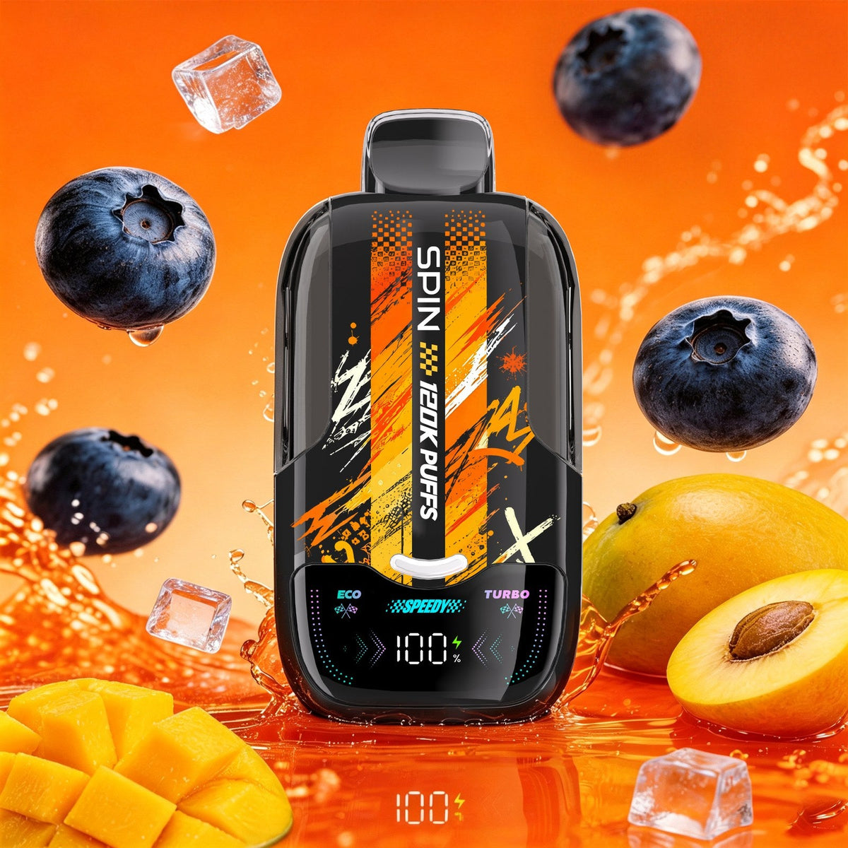 SPIN Speedy 120K Mango Berry Ice disposable vape | Supa Vapes Canada