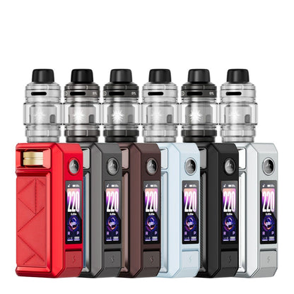 VOOPOO Drag 6 Starter Kit 220W in all six colours: Black, Blue, Brown, Metal Gray, Red and Silver | Supa Vapes Canada